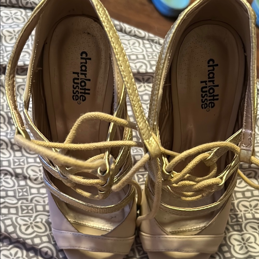 Charlotte Russe Gold Women's Shoes